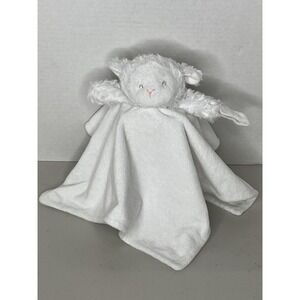 Carters Lamb Lovey Security Blanket Pacifier Holder Lovie White Sheep Plush Baby